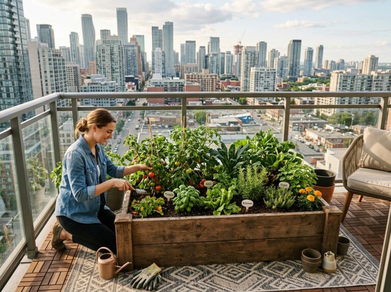 balcony raised garden bed