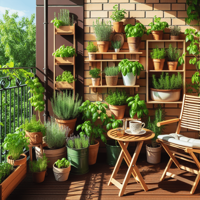 Balcony Herb Garden Design