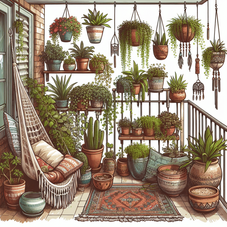Boho Balcony Garden