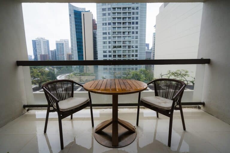 compact balcony dining table