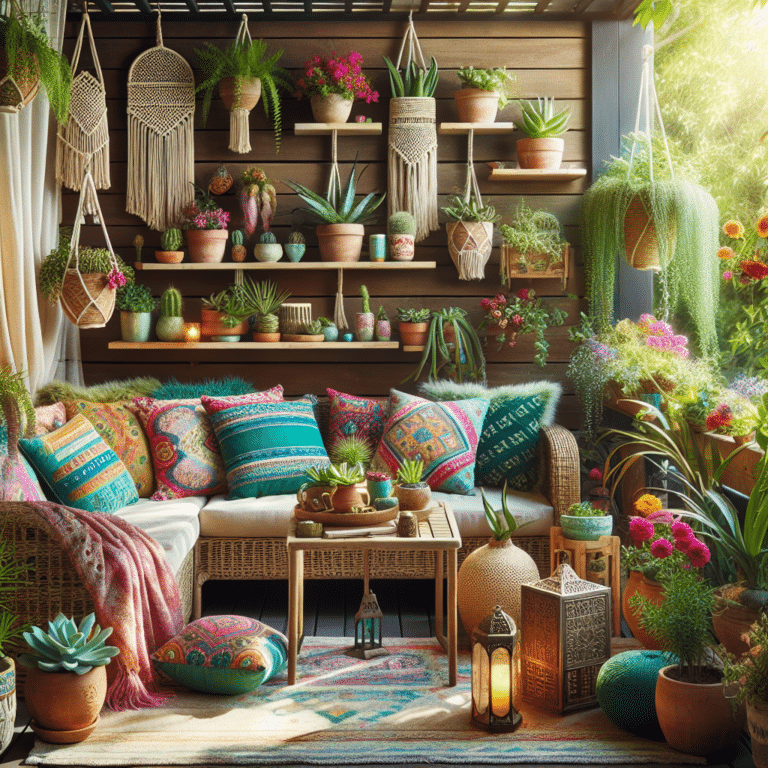 Boho-Inspired Balcony Garden