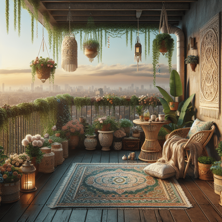Boho-Inspired Balcony Garden